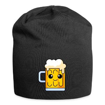 Bier Comic - Jersey-Beanie - Schwarz - Vorne