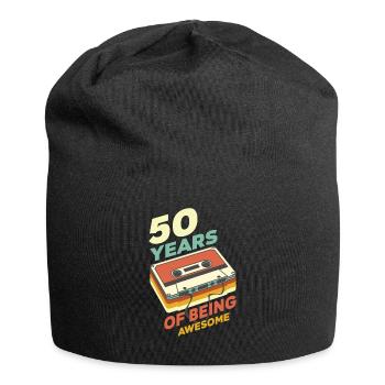 50 Years Awesome - Jersey-Beanie - Schwarz - Vorne