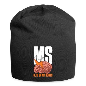 MS Gets On My Nerves Multiple Sklerose Geschenk - Jersey-Beanie - Schwarz - Vorne