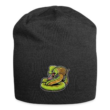 Cobra Schlangen Liebhaber - Jersey-Beanie - Anthrazit - Vorne