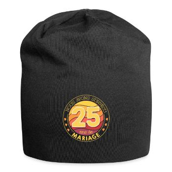 Anniversaire Femme 25 ans mariage Homme - Bonnet en jersey - noir - Devant