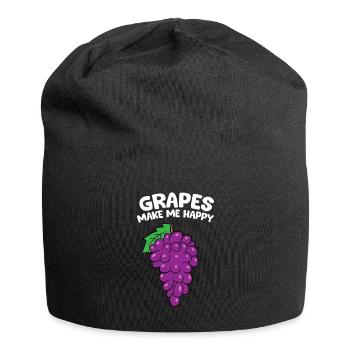 Raisin - Grapes make me happy - Bonnet en jersey - noir - Devant