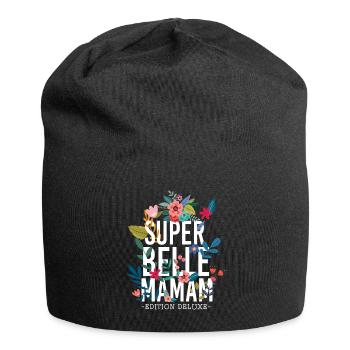 Super belle Maman Fêtes des meres - Bonnet en jersey - noir - Devant