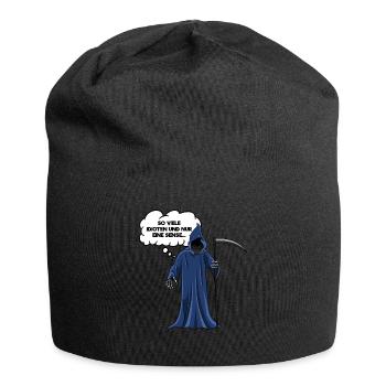 So Viele Idioten Und Nur Eine Sense Sensenmann - Jersey-Beanie - Schwarz - Vorne
