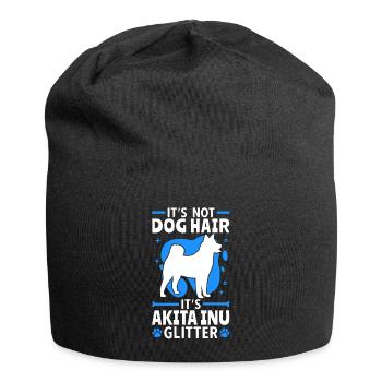 This is Akita Glitter Japanese Akita Inu - Jersey Beanie - black - Front