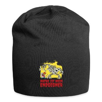 Mathe ist mein Endgegner - Jersey-Beanie - Schwarz - Vorne