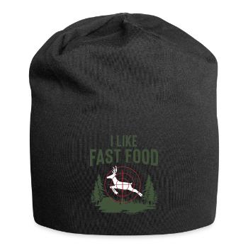 Jäger Förster Hirsch Jagen Wildjagd Geschenke - Jersey-Beanie - Schwarz - Vorne