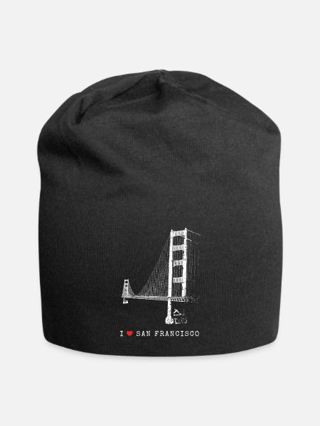 I Love San Francisco Golden Gate Bridge California - Jersey-Beanie - Schwarz