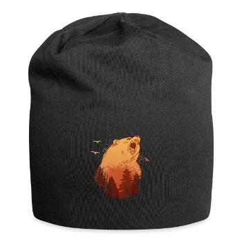 Bear Grizzly Bear Grizzly Nature Wilderness Outdoor - Jersey Beanie - black - Front