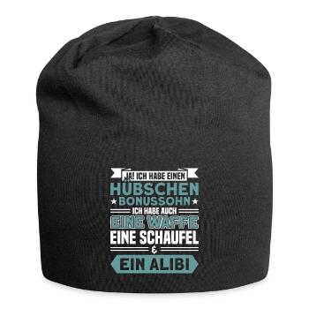 Cadeau de fils bonus de beau-fils de famille - Bonnet en jersey - noir - Devant