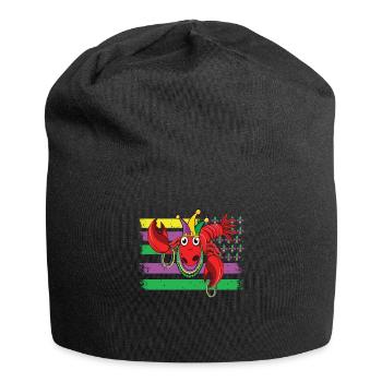 Flag Boil Crew Crawfish Mask Beads Gras Mardi 2022 - Jersey-Beanie - Schwarz - Vorne