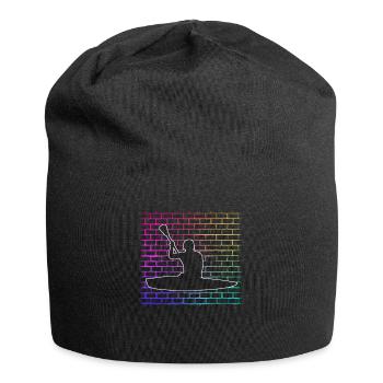 Canoë Mur Vintage - Bonnet en jersey - noir - Devant