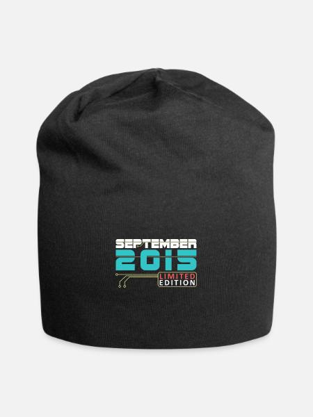 Septembre 2015 - Anniversaire en septembre - Bonnet en jersey - noir