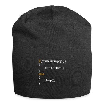 Programmeur Étudiant en informatique Tired Coffee C++ - Bonnet en jersey - charbon - Devant