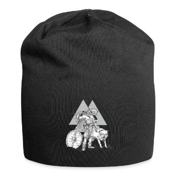 Wikinger Odins Wölfe Wikinger Motiv Sport - Jersey-Beanie - Schwarz - Vorne