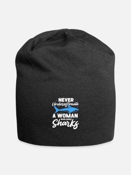 Shark Woman - Jersey Beanie - black