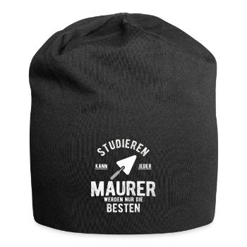 Maurer - Studieren Kann Jeder Maurer Nur Die Beste - Jersey-Beanie - Schwarz - Vorne