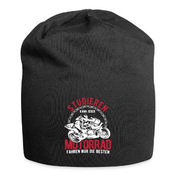 Studieren Kann Jeder Motorrad Fahren Nur Die Beste - Jersey-Beanie - Schwarz - Vorne
