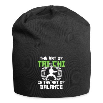 Tai Chi Kampfkunst - Jersey-Beanie - Schwarz - Vorne
