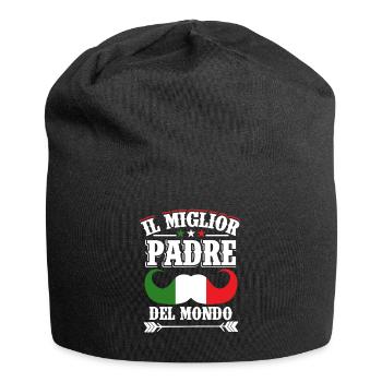 Vatertag Italienisch Papa - Jersey-Beanie - Schwarz - Vorne