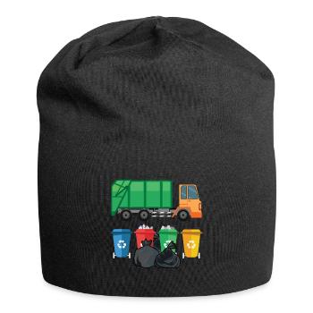 Müllwagen Recyceln Wiederverwenden Planet Save - Jersey-Beanie - Schwarz - Vorne