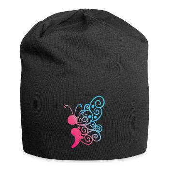 Vintage Semicolon Butter | Mental Health Awareness - Jersey-Beanie - Schwarz - Vorne