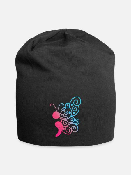 Vintage Semicolon Butter | Mental Health Awareness - Jersey-Beanie - Schwarz