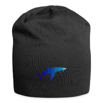 Hai Mandala geometrischer Hai Taucher - Jersey-Beanie - Schwarz - Vorne