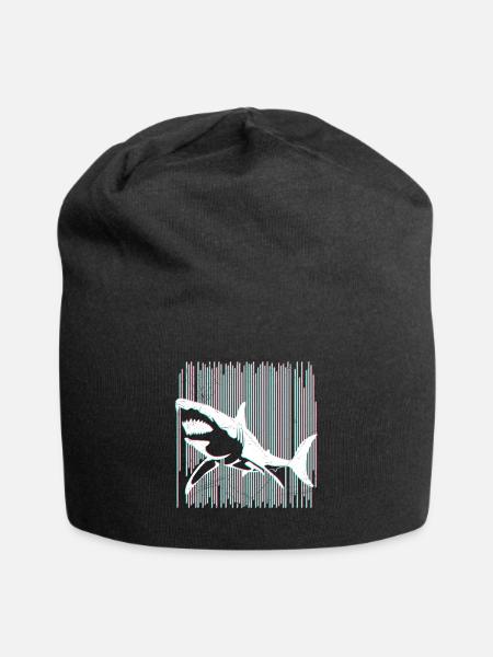 Hai weißer Hai Taucher Meeresbiologe - Jersey-Beanie - Schwarz