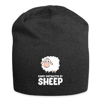 Facilement distrait par les moutons - Bonnet en jersey - charbon - Devant