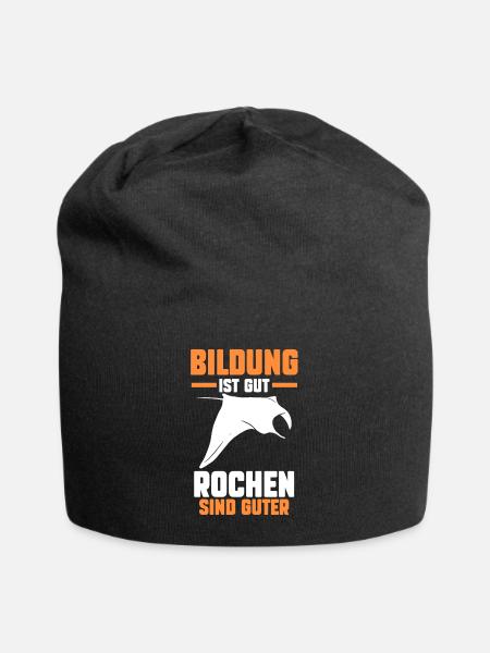 Rochen Mantarochen - Jersey-Beanie - Schwarz