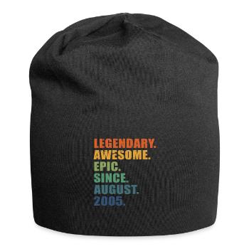 18. Geburtstag, August 2005, 18-jähriges Jubiläum - Jersey-Beanie - Schwarz - Vorne