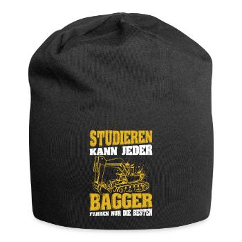 Studieren kann Jeder - Bagger fahren nur die Beste - Jersey-Beanie - Schwarz - Vorne