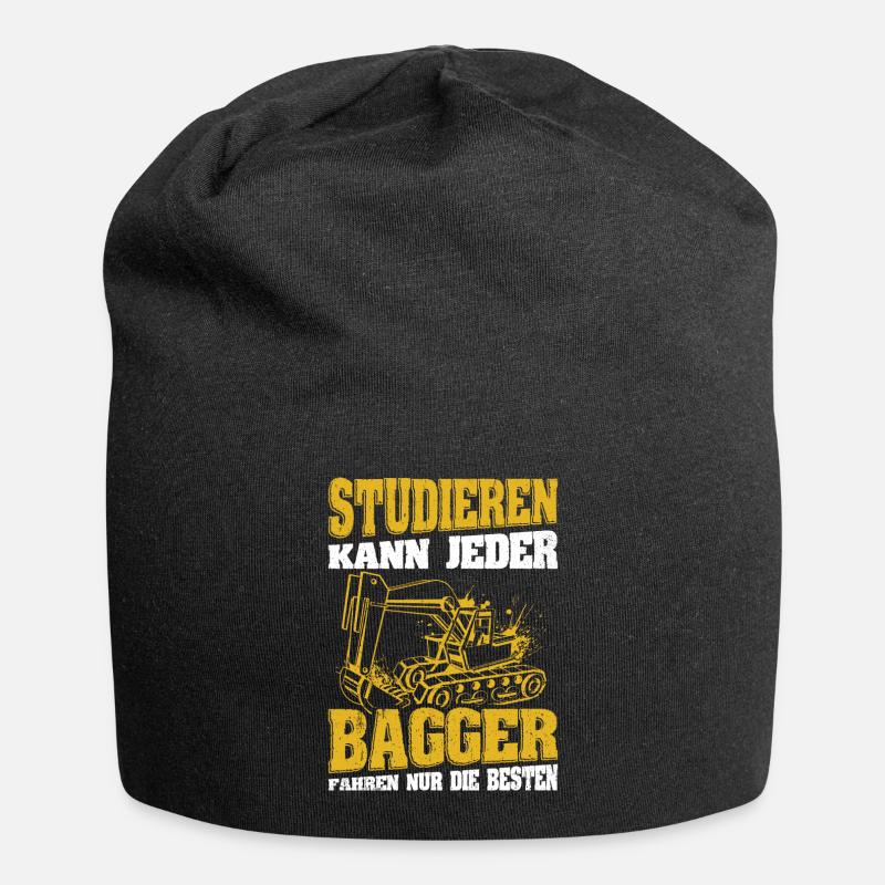 Studieren kann Jeder - Bagger fahren nur die Beste - Jersey-Beanie - Schwarz
