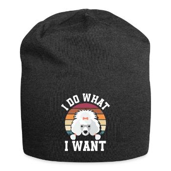 Pudel - Jersey-Beanie - Anthrazit - Vorne