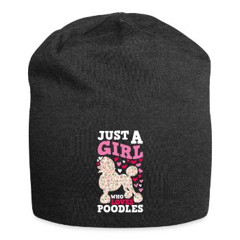 Nur Ein Mädchen Was Pudel Liebt Pudel Besitzer - Jersey-Beanie - Anthrazit - Vorne