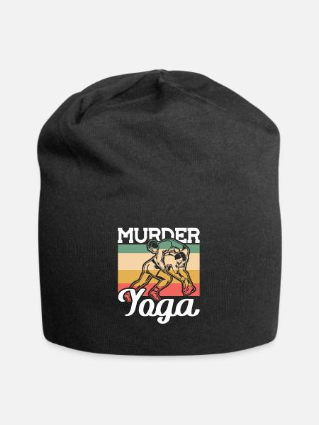Vintage Murder Yoga Wrestler - Jersey Beanie - black