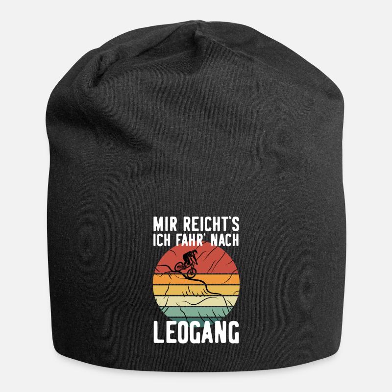 Downhill LEOGANG MTB Geschenk Mountainbiker - Jersey-Beanie - Schwarz