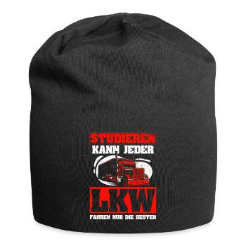 LKW Fahrer Studieren Kann Jeder LKW Fahren Nur Die - Jersey-Beanie - Schwarz - Vorne