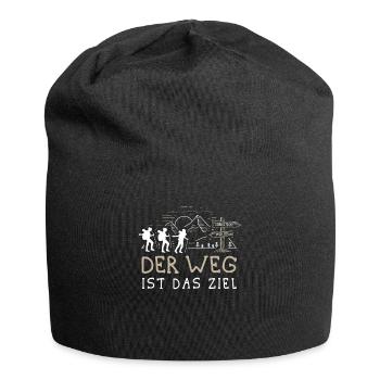 Buen Camino Alpenüberquerung Oberstdorf Meran E5 - Jersey-Beanie - Schwarz - Vorne