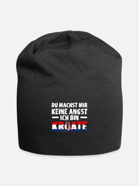 Kroatien Flagge Kroate Kroatien Geschenk - Jersey-Beanie - Schwarz