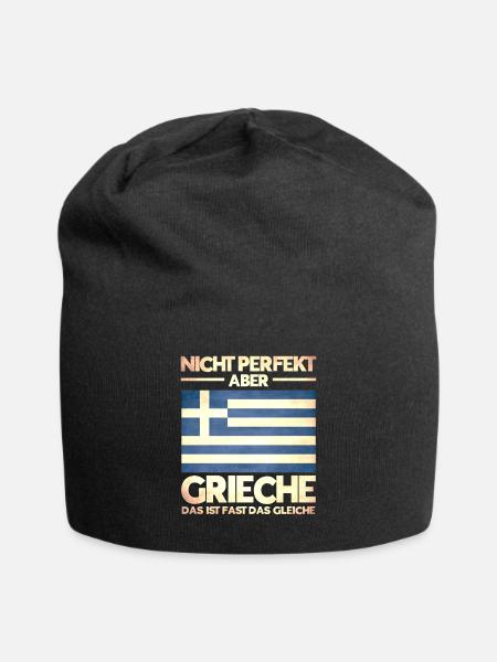 Griechisch Grieche Griechenland Geschenk - Jersey-Beanie - Schwarz