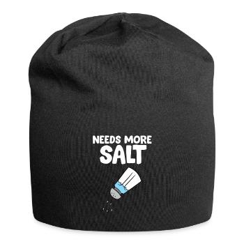 Funny Salt Lover It Needs More Salt - Jersey Beanie - black - Front