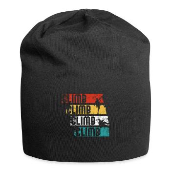 Retro Klettern - Jersey-Beanie - Schwarz - Vorne
