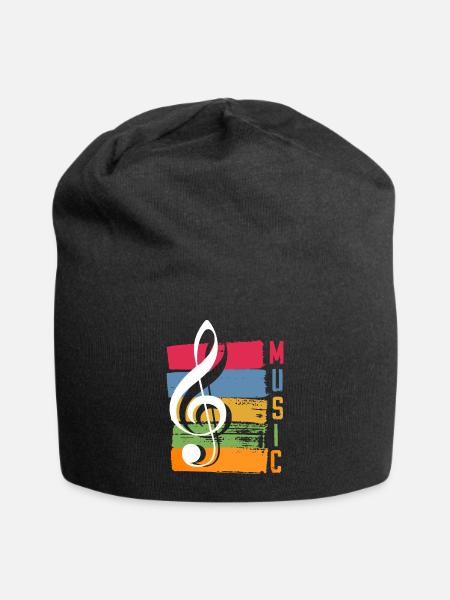 Musik Musiker Singen Sänger Sängerin Musikerin - Jersey-Beanie - Schwarz