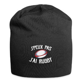 Je Peux Pas J'ai Rugby - Bonnet en jersey - noir - Devant