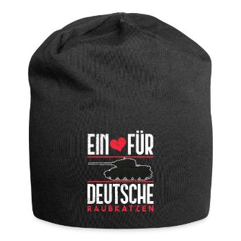 Tank driver predatory cats military tank - Jersey-Beanie - Schwarz - Vorne