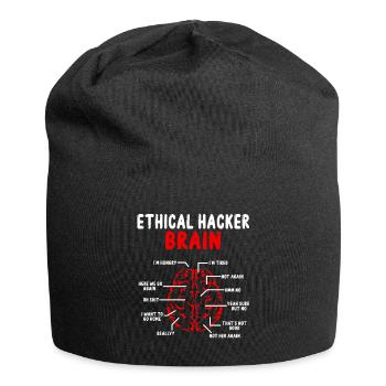 Ethical Hacker Brain Online Security Cyber Hacking - Jersey-Beanie - Schwarz - Vorne
