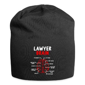 Lawyer Brain Attorney Bar Exam Graduation Future - Jersey Beanie - black - Front