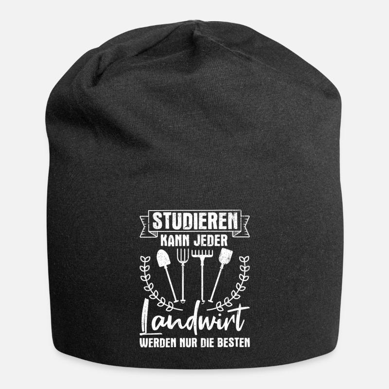 Studieren kann Jeder - Landwirt Bauer werden nur d - Jersey-Beanie - Schwarz